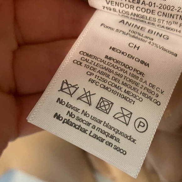 Anine Bing Madeleine Wool Blazer Deep Sand - Picture 7 of 16